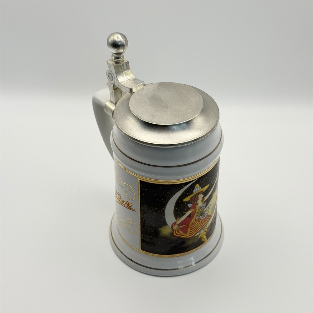 Rare Vintage Miller Girl In The Moon Beer Stein Lidded Ceramic Mug 4.75" EUC - Picture 6 of 7